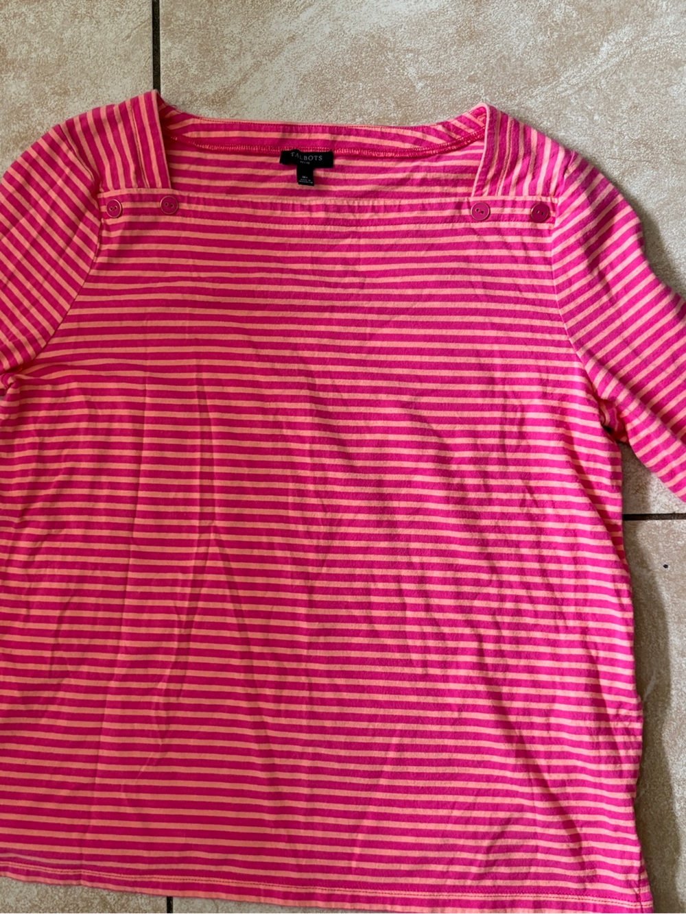 Talbots Striped Boatneck Long Sleeve